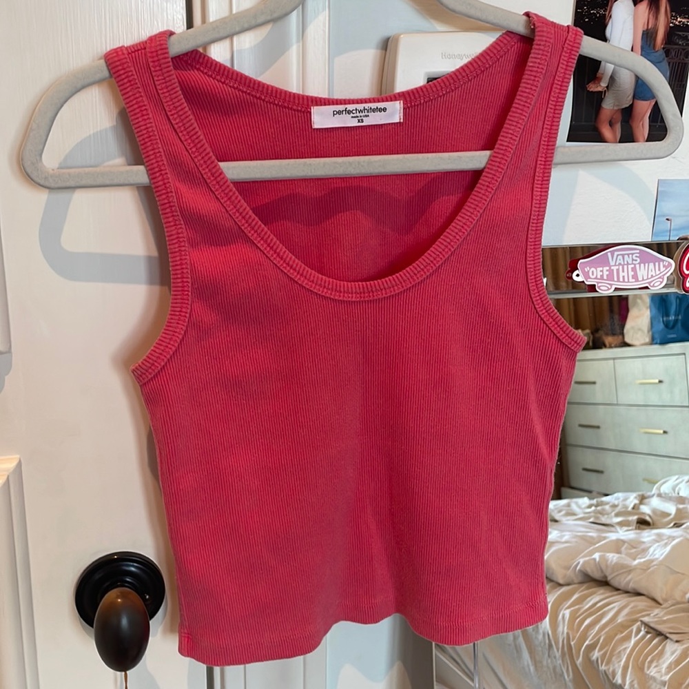 Perfect White Tee ribbed knit tank top